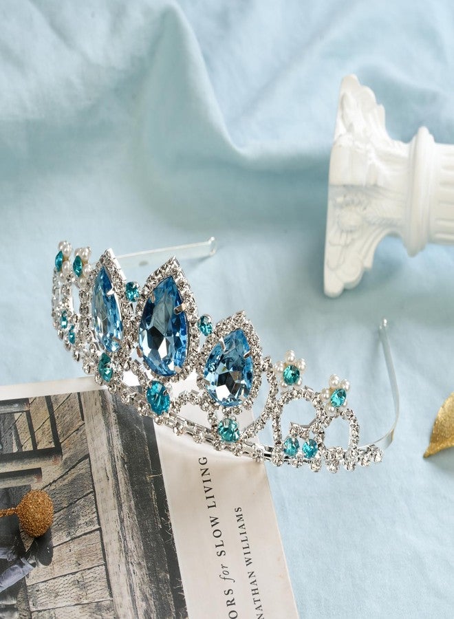 HEIKLN Princess Crown Crystal Tiara Sparkle Gold Crown Halloween Cosplay Hair Accessories Tiara Wedding Tiara for Women Sweet Birthday Gifts - Image 3